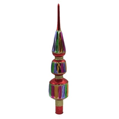 Christina's World 12.0" 3 Tiered Rainbow Finial Tree Topper Pride Lgbtq  -  Tree Toppers
