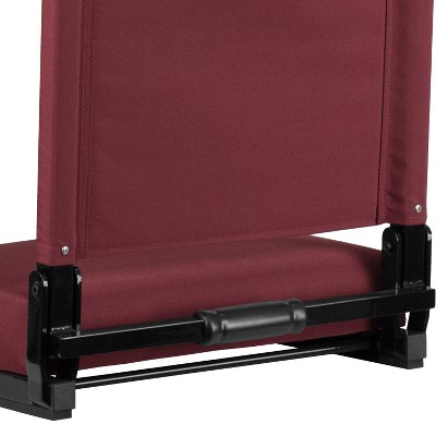 Compact Maroon Ultra-Padded Portable Stadium Seat Duo