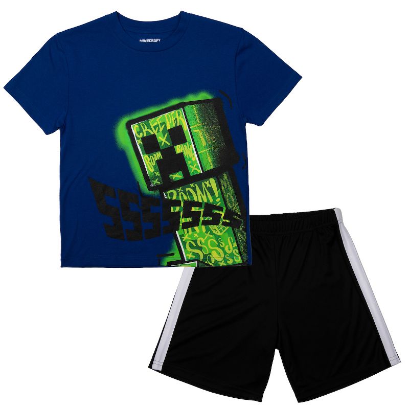Minecraft Boys 3-Pack Set - Includes Two Tees and Mesh Shorts, 2 of 7