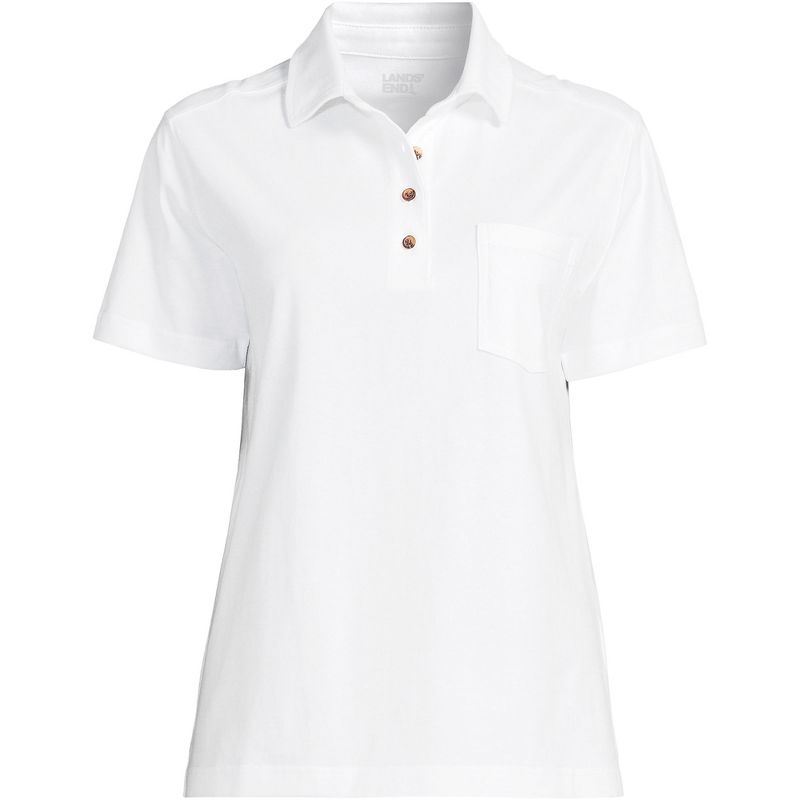 Lands' End Women's Short Sleeve Super T Polo, 2 of 3