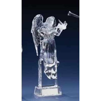  Roman 10" Icy Crystal LED Lighted Christmas Angel Figure Holding Dove 