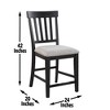 Solid Wood Counter Chair (Set of 2) with Upholstered Seat, Schoolhouse Back, Built-In Footrest, Crisp Welt, and Finish - 3 of 4