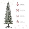 Whisen 6FT Unlit Snow-Flocked Slim Pine Artificial Christmas Tree with Realistic Branches and 394 Tips - Green - 3 of 4