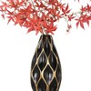 Gulches Decorative Vase - Classic Black & Gold Accent Vase for Timeless Elegance (12") - 3 of 4
