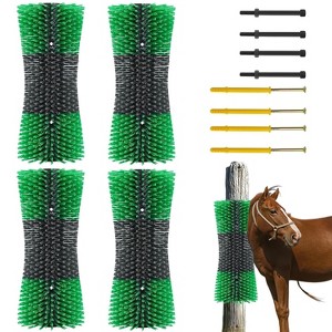 Coucheta 4Pcs Livestock Scratching Brush Kit - Extra Large Size, Upgraded Horse/Goat/Cow/Cattle Scratcher Brush, Itch Relief Grooming Brushes - 1 of 4