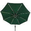 11' x 11' Calypso II Market Patio Umbrella with Solar LED Strip Lights Hunter Green - Island Umbrella: Water-Resistant, UV Protection - 4 of 4