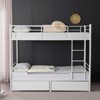 Karl Home White Twin Over Twin Convertible Bunk Bed with 2 Storage Drawers - 3 of 4