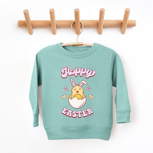 The Juniper Shop Hoppy Easter Chick Colorful Toddler Graphic Sweatshirt - 1 of 2
