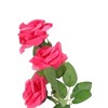 Unique Bargains Artificial Plants 3-Rose Square Pot Arrangement Plastic 2.95"x2.95"x9.84" 1 Pcs - 4 of 4