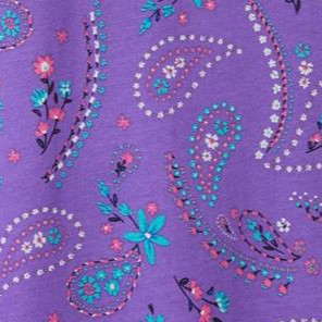 petal purple floral paisley