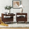 Phil 2 - Drawer Nightstand with Integrated Charging Station and Pull-Out Tray Set of 2丨HULALA HOME - 2 of 4