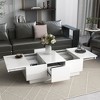 VYNXARIA Coffee Table with 2 large Storage Compartment,Extendable Cocktail Table with 2 Drawers - 3 of 4