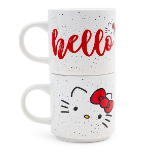 Silver Buffalo Sanrio Hello Kitty Ceramic Stacking Mug Set | Each Holds 13 Ounces - 1 of 4