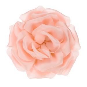 Unique Bargains Handmade Dainty Satin Fabric Big Peony Rose Flower Brooches Hair Clips 1 Pc - 1 of 4