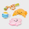 Sand Pail Basket Dog Ball Plush Toy Set - 4pc - Boots & Barkley™ - 3 of 3
