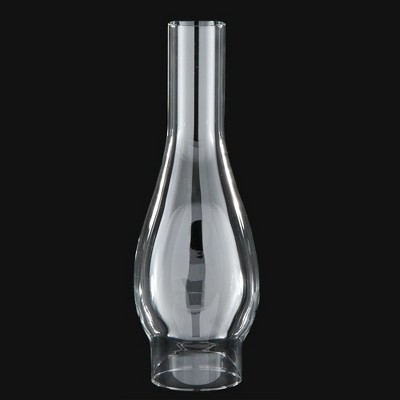 Clear Glass Oval Lamp Chimney for Oil Lanterns, 10 Inches High