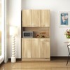 70.87"H Melamine MDF Wardrobe & Kitchen Cabinet with 6 Doors, 1 Drawer & 1 Open Shelf for Bedroom, Kitchen - 3 of 4