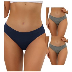 Allegra K Women's Mid-Rise Available in Plus Size Hipster Underwears 3 Packs - 1 of 4