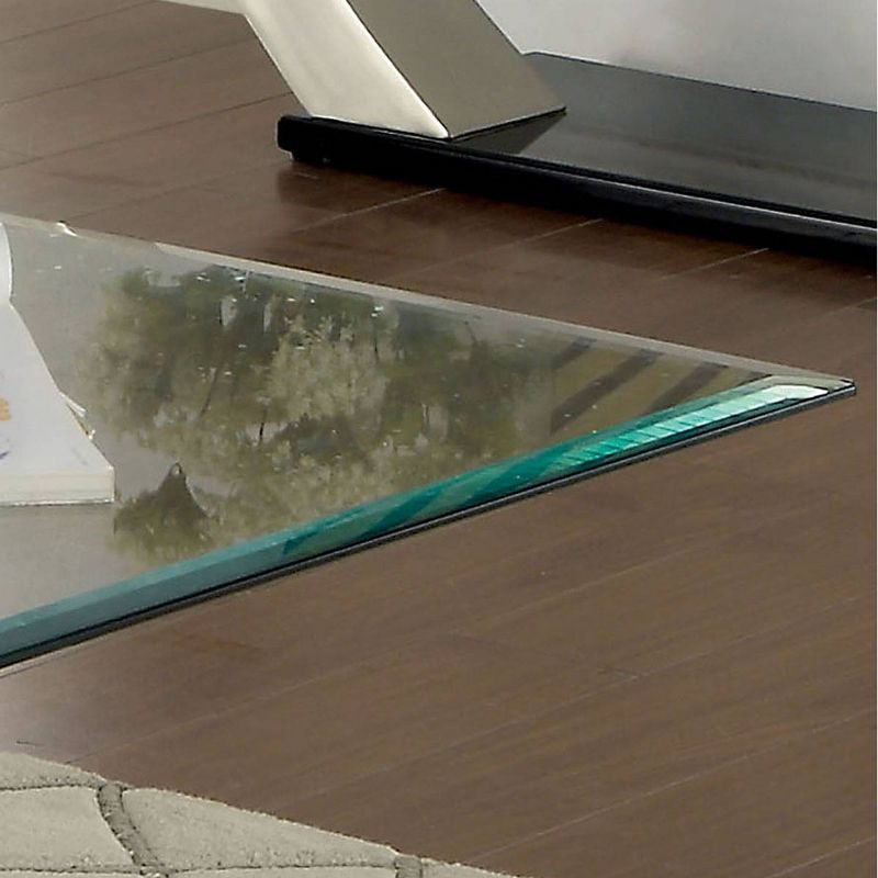 Sylvie Glass Top Coffee Table Satin Plated/Black - HOMES: Inside + Out, 4 of 5