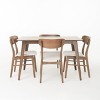 Christopher Knight Home Iriat Mid Century Modern Fabric Upholstered Wood 5 Piece Dining Set - 2 of 4