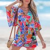 Women's Tropical Print Beach Romper - Cupshe - 3 of 4