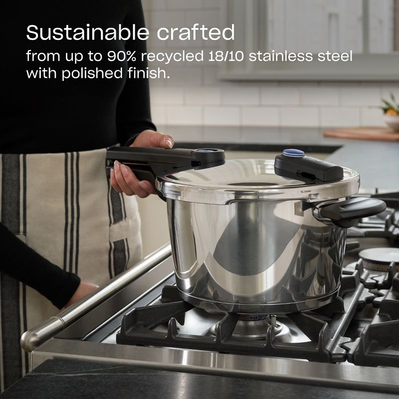 Fissler Stainless Steel Vitaquick Pressure Cooker, For All Cooktops, 3 of 9