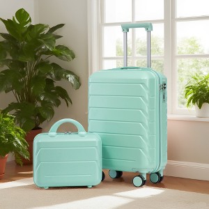 FONTOI 2 Pcs Luggage Sets 20 Inch Carry On Luggage With 14 Inch Cosmetic Case Carry On Suitcase Stylish Rolling Carry On Luggage With Wheels - 1 of 4