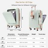 2pc/3pc/4pc ABS Hard Shell Luggage Sets, Front Opening Suitcase with USB Port, Cup Holder and Spinner Wheels 4W -ModernLuxe - 2 of 4