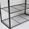 4 Tier Shoe Rack Black Metal With Natural Wood - Brightroom™ : Target