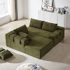 VASIP Modern 108" L-Shaped Chenille Combination Sofa with 6 Pillows， Free Combination Sofa Couch for Living Room，Bedroom（Left Chaise） - 4 of 4