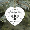 Cat Memorial Heart Ornament - Ceramic Pet Loss Keepsake with Angel Wings - Forever in Our Hearts - 4 of 4