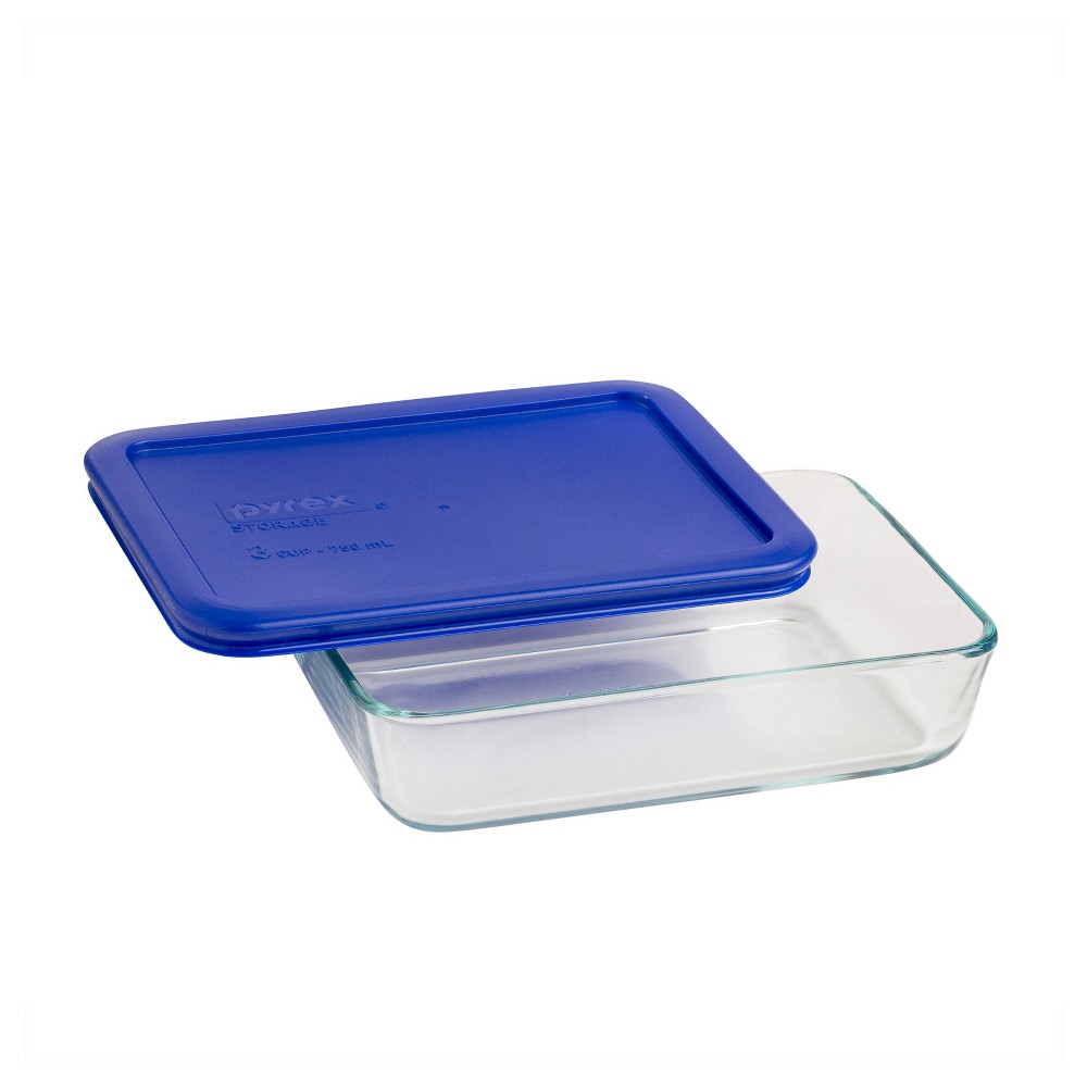 Pyrex 3 Cup Rectangle Glass Storage Container