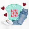 Simply Sage Market Women's Love Stacked Bold Short Sleeve Graphic Tee - 3 of 4