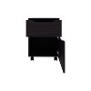 Gulches 1-Drawer Nightstand - Black Finish with 4 Sturdy Legs, 22.6"H Engineered Wood Bedside Table (16.5"W x 16.5"D) - 4 of 4