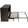 GDFStudio Dolores Pine Wood and Rattan Queen Size Murphy Bed with Charging Ports and Drawer - 4 of 4