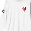 The Suicide Squad Movie Harley Quinn Diamond Bullseye Crew Neck Long Sleeve Men's White Tee - 3 of 4