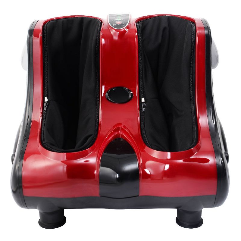 Costway Leg Massager Shiatsu Kneading Rolling Vibration Heating Foot Calf Black/Red, 2 of 11