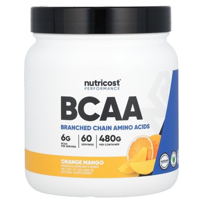 Nutricost Performance, BCAA, Orange Mango, 17.1 oz (480 g)