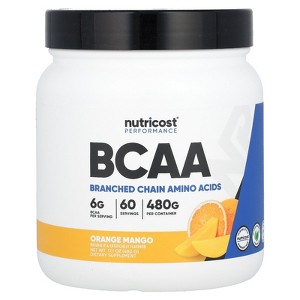 Nutricost Performance, BCAA, Orange Mango, 17.1 oz (480 g) - 1 of 2