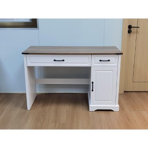 47" Farmhouse Executive Desk, Wood Home Office Desk with Drawers and Storage Cabinet, Computer Desks Writing Workstation for Home Office and Study - 1 of 1