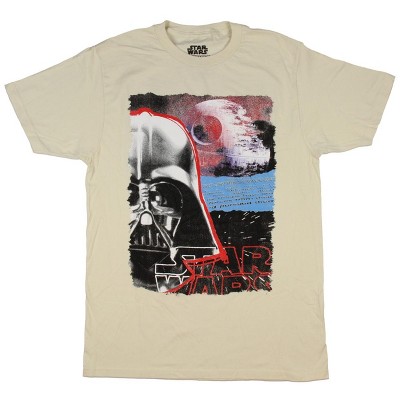 Seven Times Six Star Wars Men's Darth Vader The Empire Strikes Back Graphic Design T-Shirt Off-White