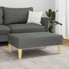 vidaXL Footstool Dark Gray 23.6 in.x19.7 in.x16.1 in. Microfiber Fabric - 3 of 4
