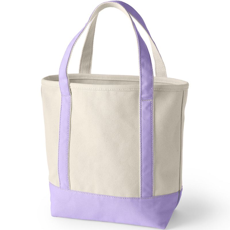 Lands' End Open Top Canvas Tote Bag, 3 of 6