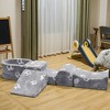 Hooseng Kids Couch, 5-in 1 Modular Sectional Toddler Playing Sofa, Multi-Combination Glow-in-The-Dark Climbing Blocks Toys - 2 of 4