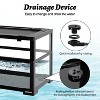 REPTI ZOO 30"×12"×12" Water-Land Ecological Turtle Tank, Aquatic Turtle Aquarium Terrarium  with Drainage System and Basking Platform（18 Gallon） - 2 of 4