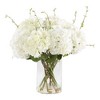 Uttermost Anastasia Hydrangea Centerpiece-Cream Blooms with Natural Foliage in Glass - 3 of 4