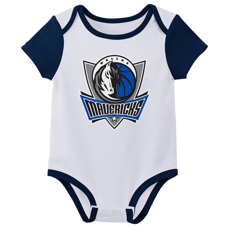 NBA Dallas Mavericks Infant Boys&#39; 3pk Bodysuit Set, 3 of 5