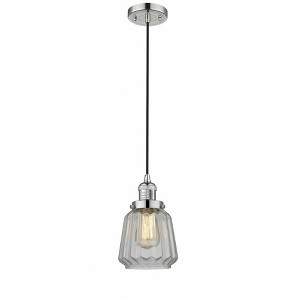 Chatham - 1 Light Cord Hung Mini Pendant In Art Deco Style-11 Inches Tall and 7 Inches Wide - 1 of 1