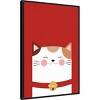 Amanti Art 23"x33" Good Luck Charm Cat by Xuan Thai Framed Canvas Wall Art - 2 of 4