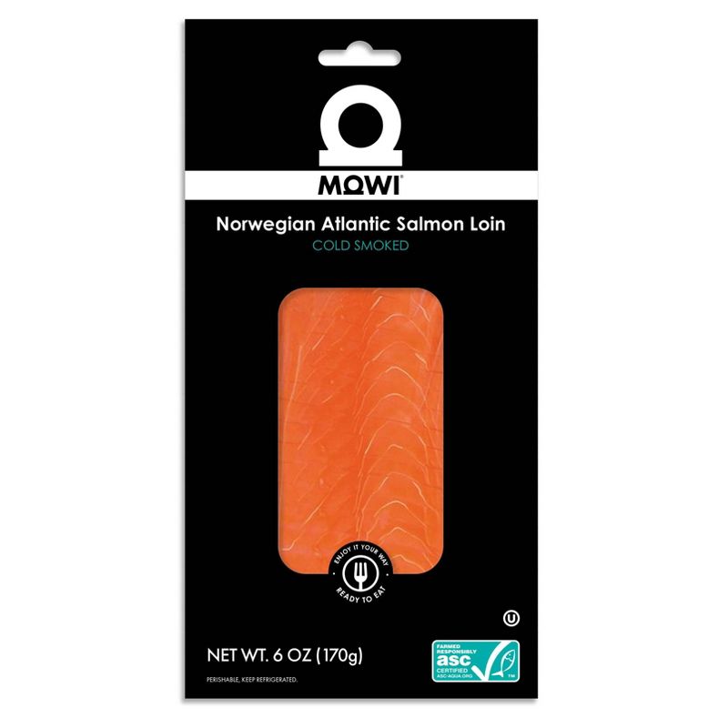 MOWI Cold Smoked Norwegian Atlantic Salmon Loin - 6oz, 1 of 5